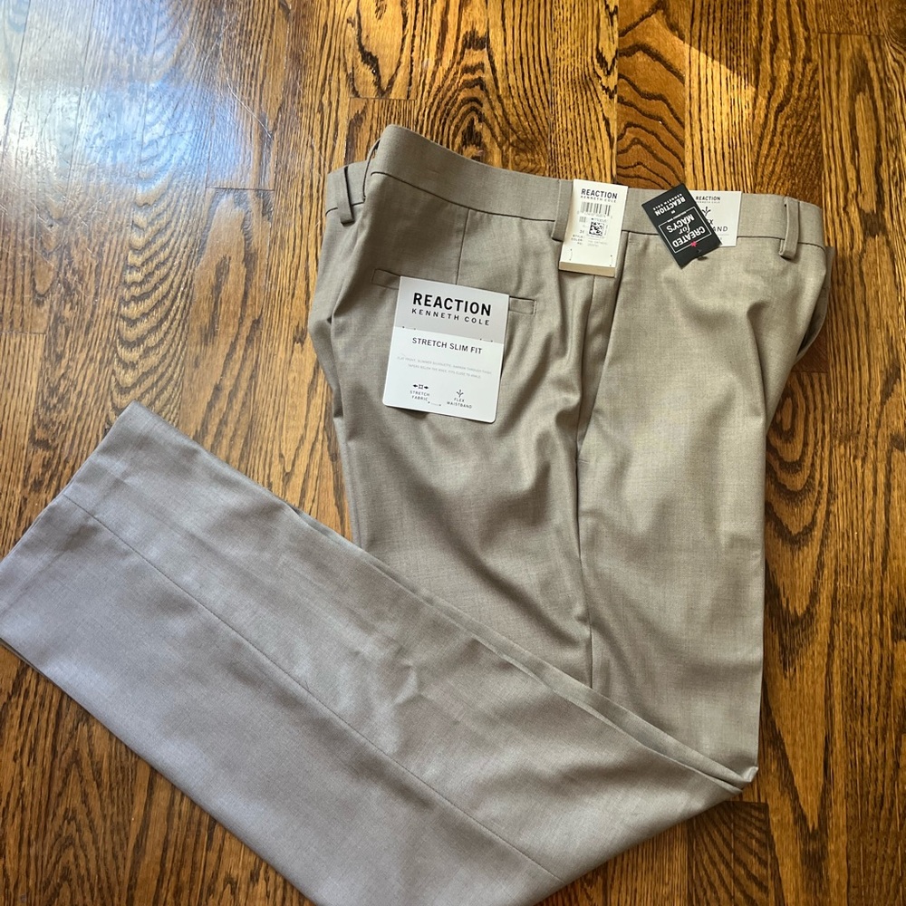 Kenneth Cole Reaction Men's Tan Dress Pants 36/30